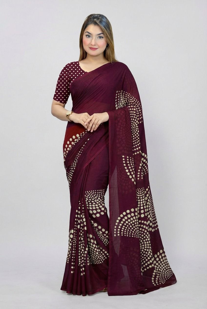 Elegant Dusty Pink Matching Saree (Code: 202)