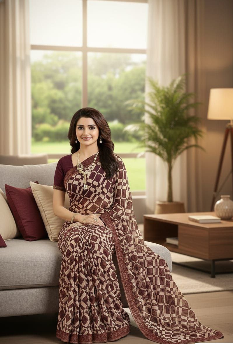 Elegant Dusty Pink Matching Saree  (Code: 203)