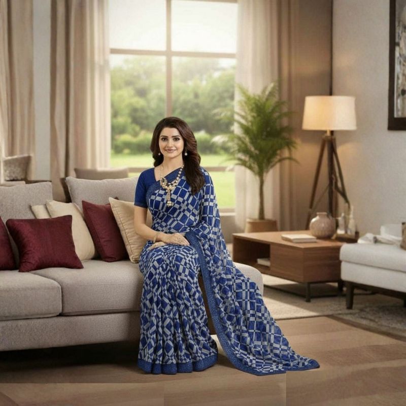 Elegant Dusty Pink Matching Saree (Code: 204)